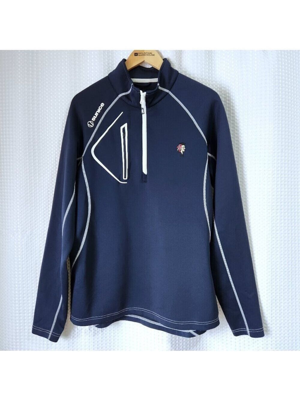 Sunice Golf Pullover Men’s Large • Quarter Zip Performance Top Blue